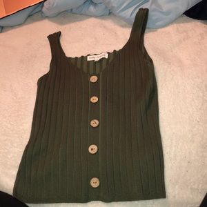 dark green cute tank top